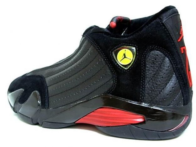 nike air jordan 14 og final last shot black varsity red gold shoes