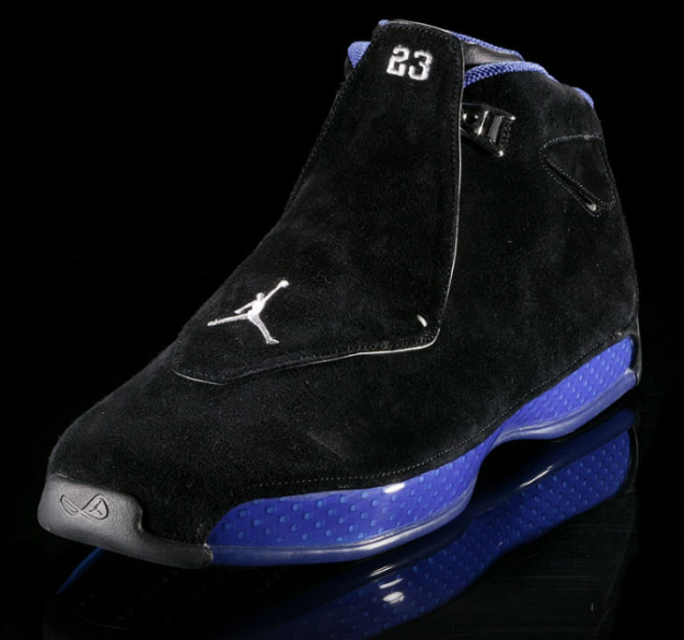 nike air jordan 18 og black royal blue shoes