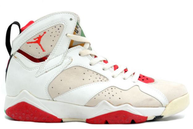 nike air jordan 7 og white silver true red shoes