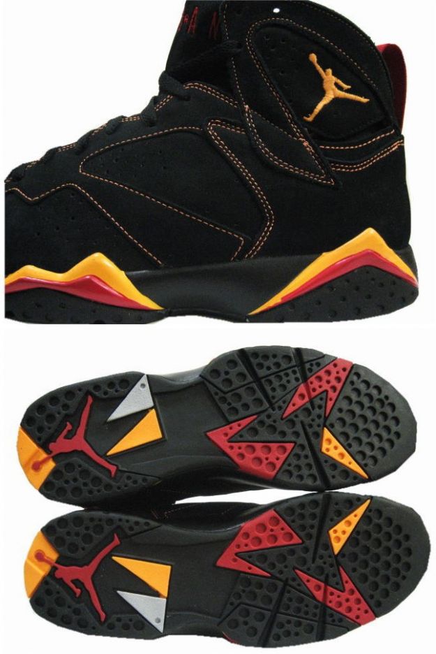 jordan 7 black yellow red