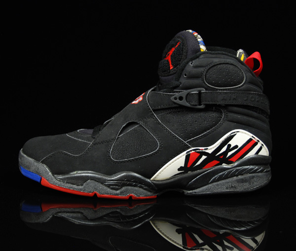 nike air jordan 8 playoffs og comparison edition black true red white shoes