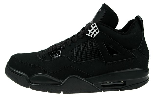 nike jordan 4 retro black cat black black light graphite shoes