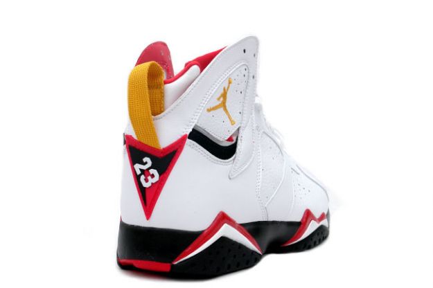 nike jordan 7 og cardinals white black cardinal red yellow shoes